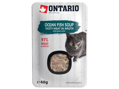 Ontario Cat Suppe Ocean Fish med grøntsager 40g