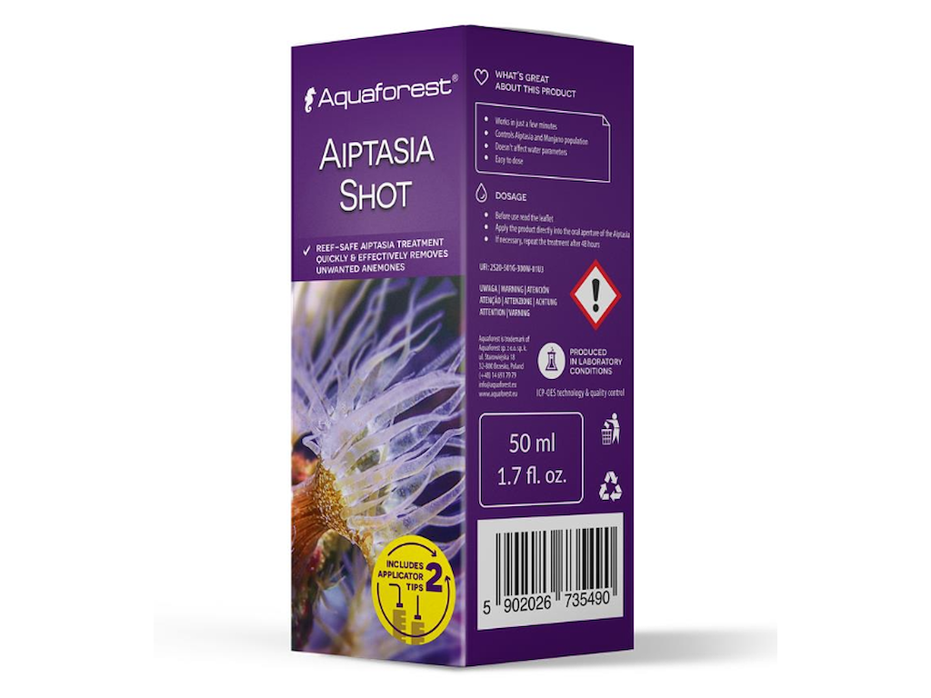 Aquaforest Aiptasia Shot 50 ml – Effektiv Bekæmpelse af Aiptasia og Majano i Saltvandsakvarier