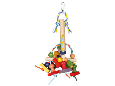 Farverigt trælegetøj, 31 cm