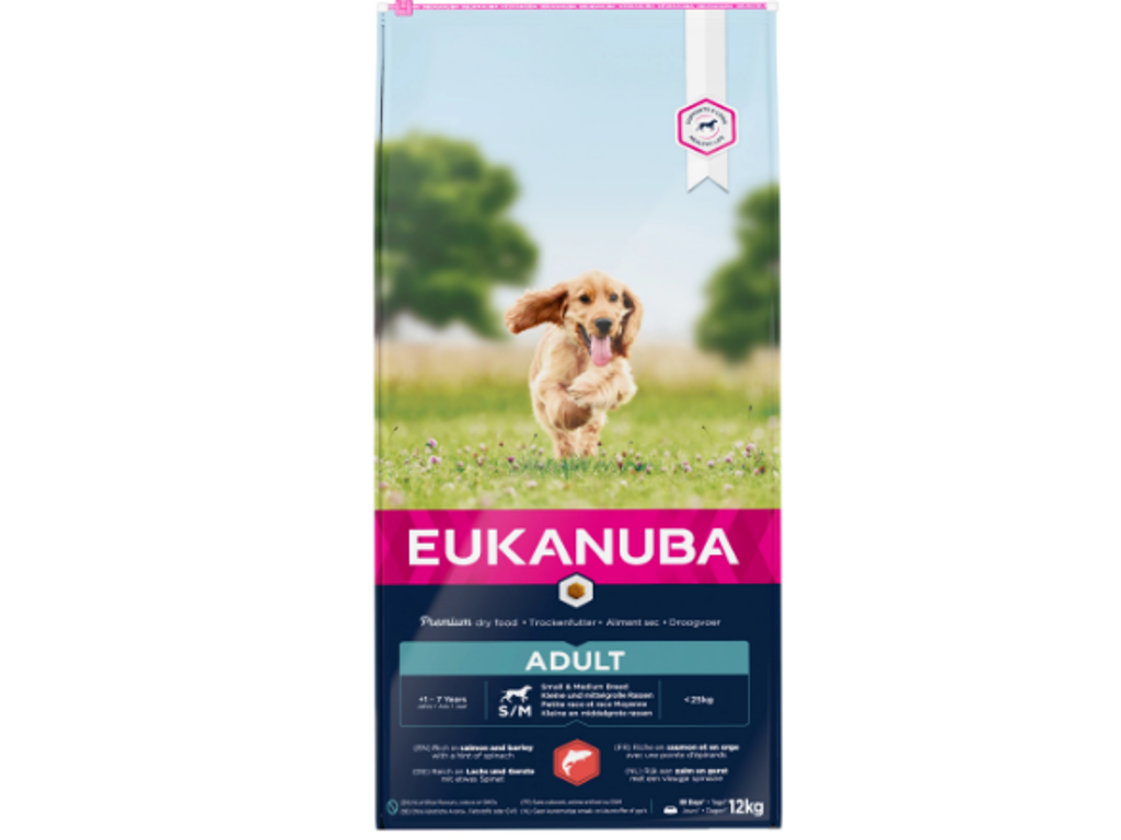 Eukanuba adult small/medium salmon & barley 12 kg