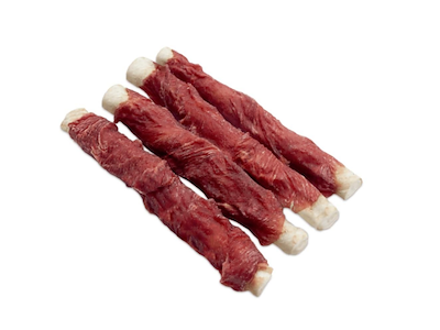 Dokas Tyggepind med Andebryst 50 g – Kornfri Tyggesnack med And og Oksehud til Små Hunde