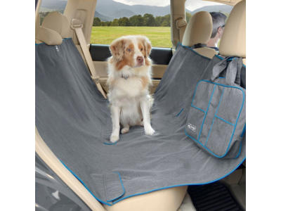 Kurgo fuld bagsædebetræk grå/blå