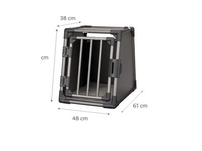 Transport box, aluminium, S: 48 × 56 × 61 cm, graphite