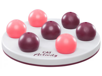 Cat Activity Solitaire, ø 20 cm, hvid/blå