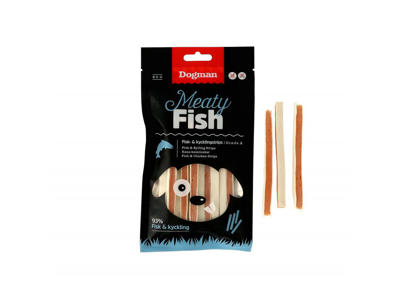 MEATY FISH & KYLLINGSTRIPS 80G