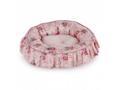 Shabby Chic Rund seng pink