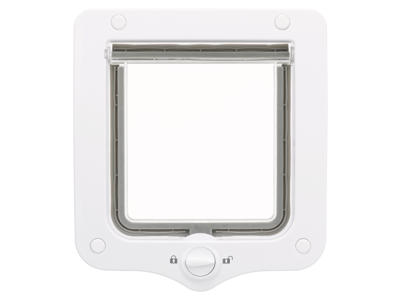 2 vejs Kattedør, 20 x 22 cm, hvid