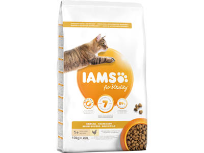 IAMS ADULT HAIRBALL KATTEMAD
10 KG