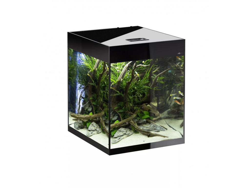 Glossy akvarie cube 50x50x63 132 ltr sort