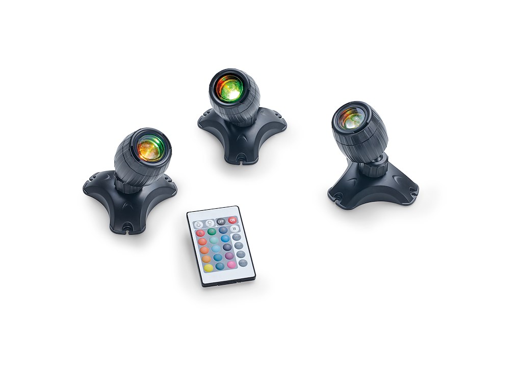 Pontec PondoStar LED RGBW Set 3 – Undervandsbelysning til Havedam med Fjernbetjening