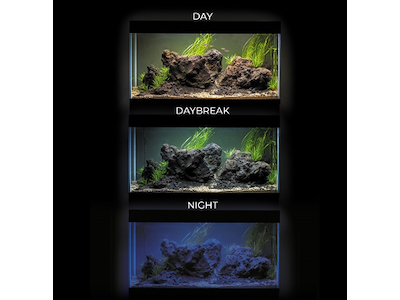 Aquael Opti Set 125 Black 2.0 – Akvarie 125L med LED-lys, glasdæklåg og moderne design