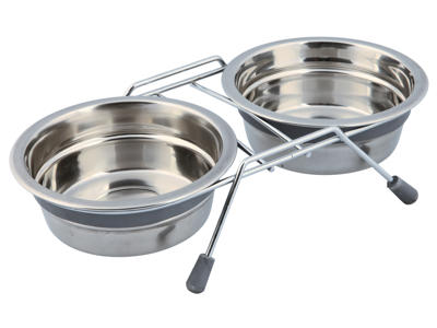 Skåle-set Eat on Feet m/raslebeskyttelse, 2 × 0,45 l/ø 13 cm