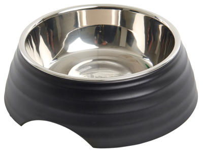 BUSTER Frosted Ripple skål mat sort str.M