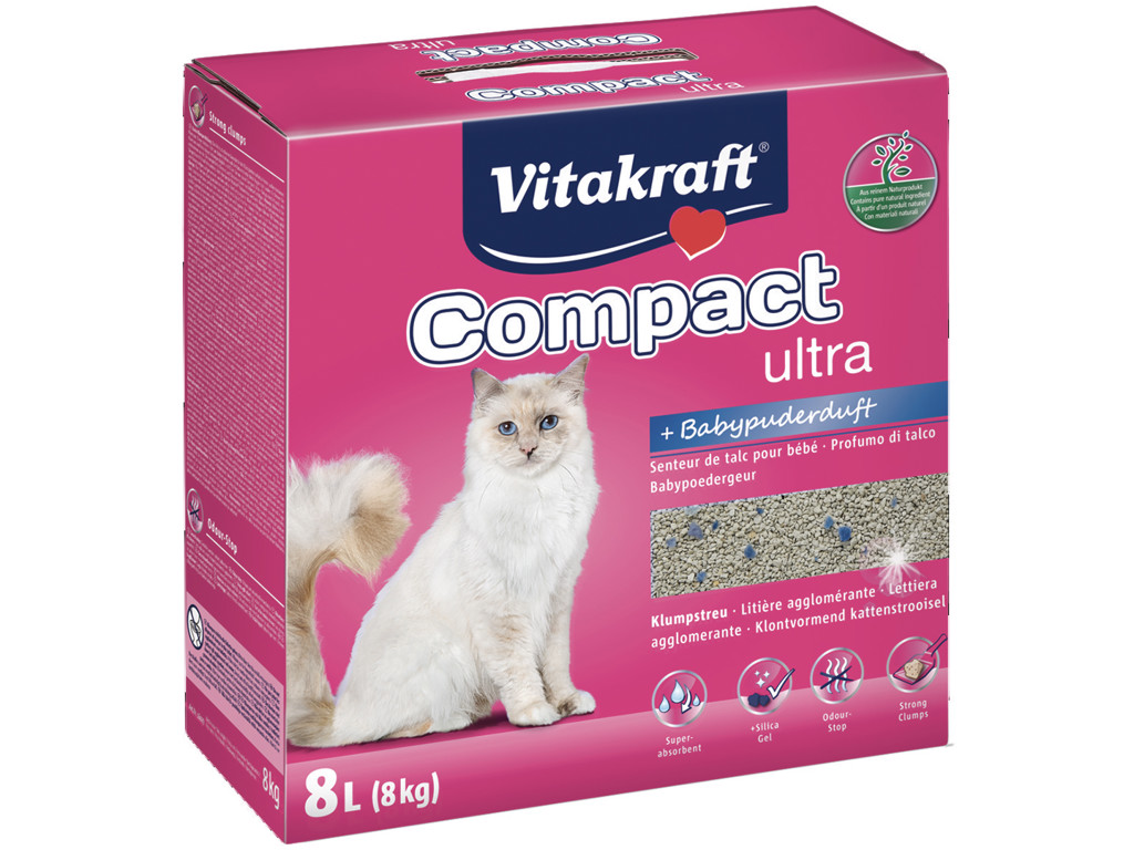 Compact Ultra Plus m/babypudder 8 kg