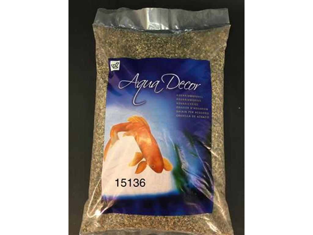 Akvariegrus mørk grus 1-2 mm 10 kg.