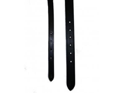 Halsbånd sort læder 30/1.3cm