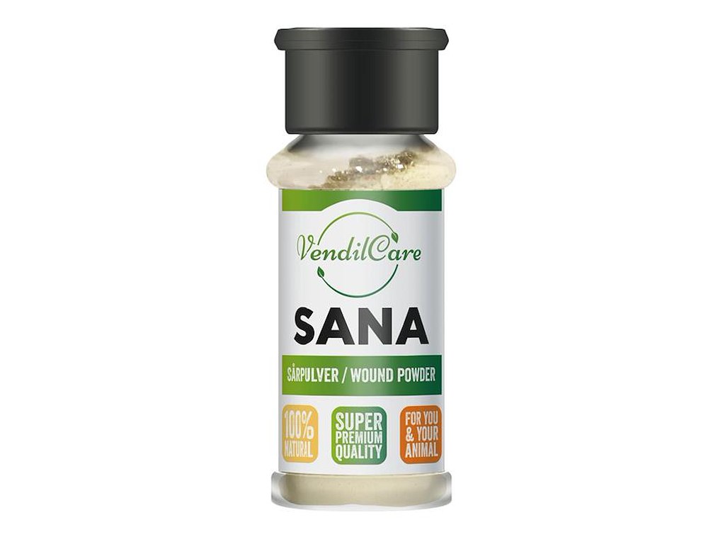 Vendil Care SANA Sårpulver 70 g – Naturligt Sårpulver til Dyr