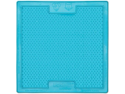 LickiMat Cat Soother Lyseblå 20 × 20 cm – Slikkemåtte til Kat
