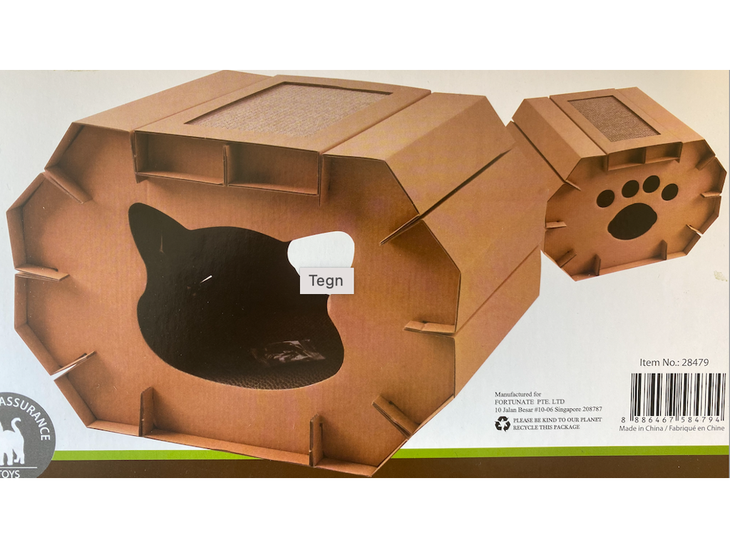 Pawise 2-i-1 Scratcher House 51 x 38 x 35,5 cm – Kradsehus til Kat