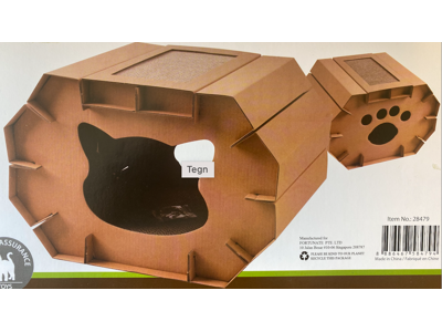 Pawise 2-i-1 Scratcher House 51 x 38 x 35,5 cm – Kradsehus til Kat