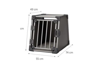 Transport box, aluminium, M: 55 × 61 × 74 cm, graphite
