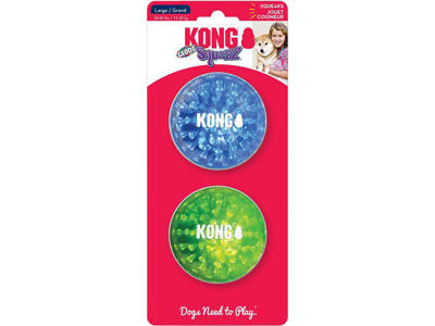 Kong squeezz geodz ball L 2-PACK Ø7,5CM