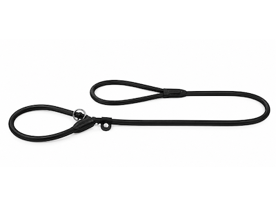 Hunter Round & Soft Elk Retrieverline Sort 10 mm x 120 cm – Rundsyet Elglæder med Stop