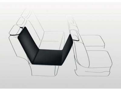 Bilsædetæppe, 0.65 × 1.45 m, sort/beige