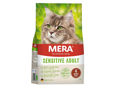 MERA CATS Sensitive Insect Kattefoder 400g – Tørfoder til Følsomme Katte med Insekter
