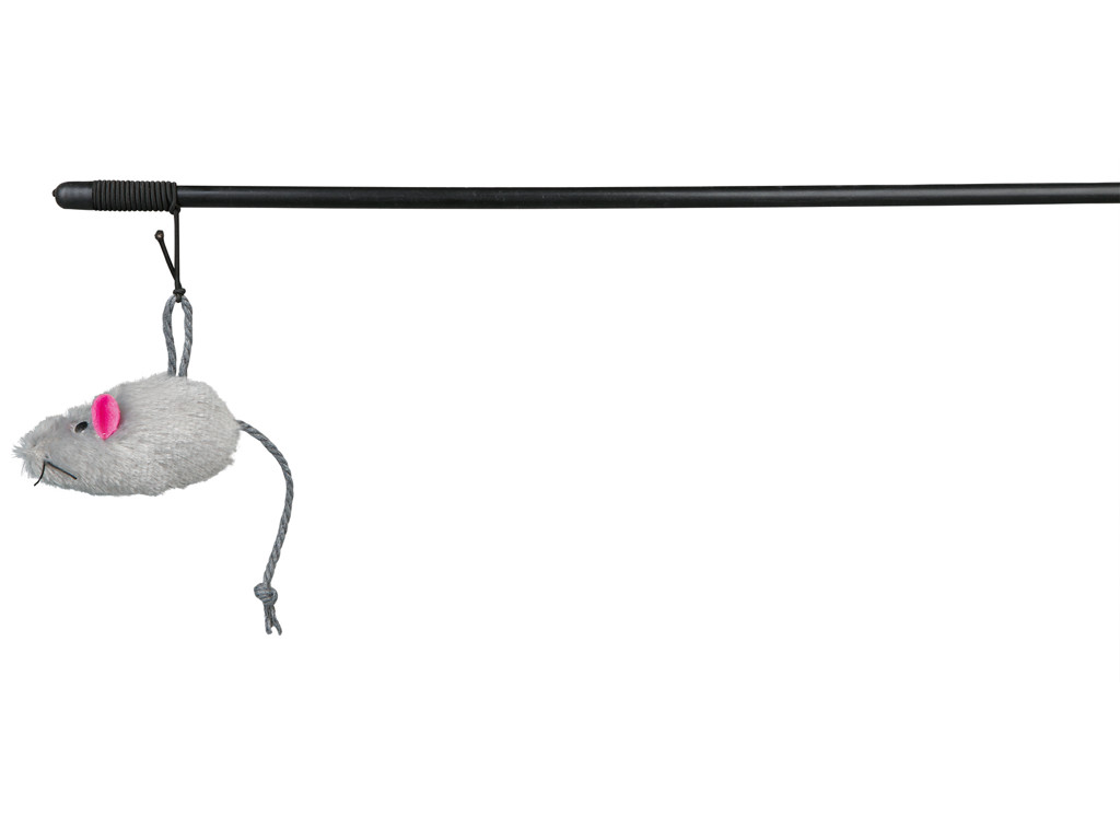 Fiskestang med pelsmus 100cm