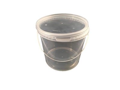 Plastspand transparent 2,5 ltr. m. låg