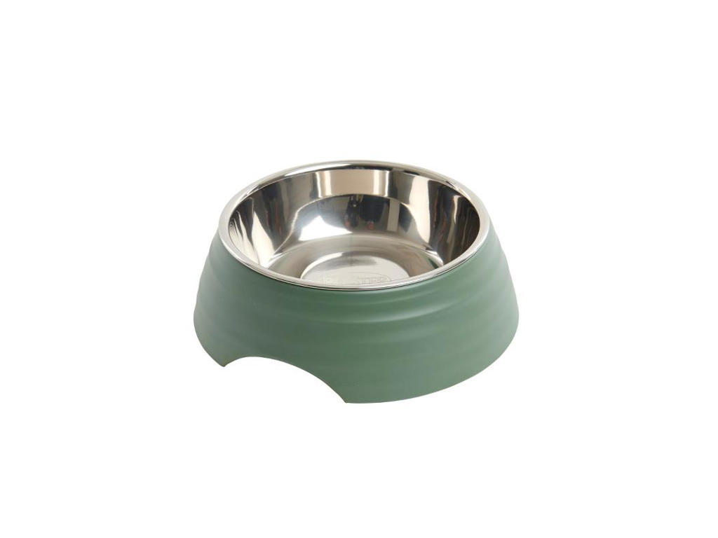 BUSTER Frosted Rippel skål støvet grøn str.M