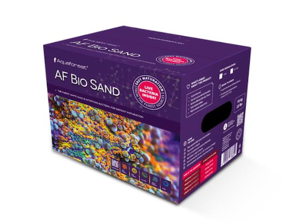 Aquaforest AF Bio Sand 1-2 mm 4 kg – Hvidt Levende Sand med Bakteriekultur til Saltvandsakvarier