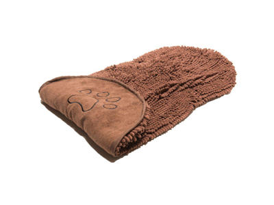 Dirty dog shammy mikrofiber håndklæde 33x79cm brun