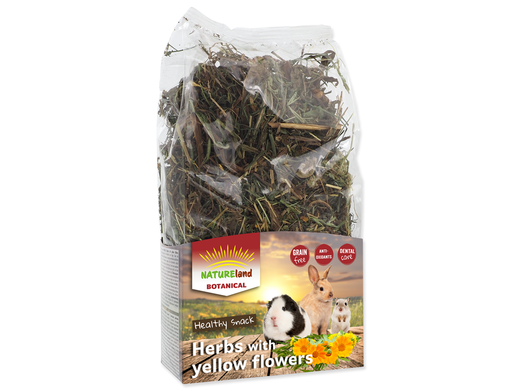 Nature land botaniske urter med gule blomster 100g
