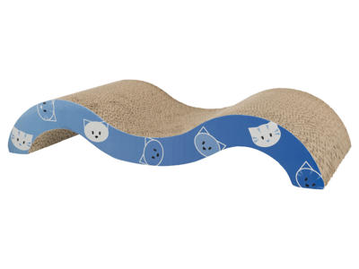 Mimi scratching wave, 50 × 9 × 23 cm, turquoise