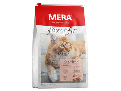 4kg MERA Finest Fit Sterilized  – Kornfrit Tørfoder til Steriliserede Katte med Frisk Fjerkræ