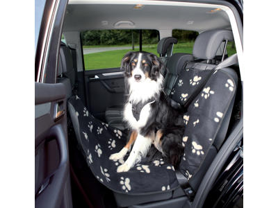 Bilsædetæppe, 0.65 × 1.45 m, sort/beige