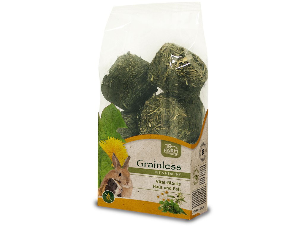 JR Grainless Health Vital-Blokke Hud & Pels 300 g – Kornfri snack til gnavere og kaniner