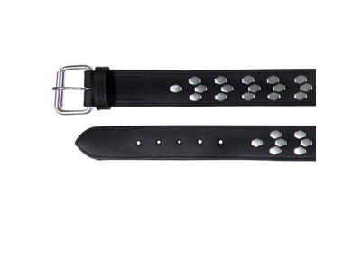 Halsbånd m. nitter 55-65cmcm/40mm, sort