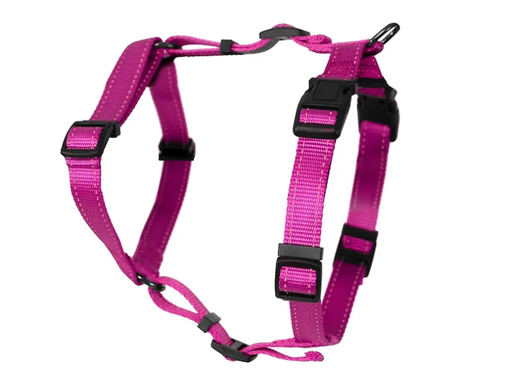 Dogman Iris H-sele Pink 20 mm – Justerbar Reflekterende Hundesele
