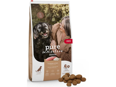12,5 kg MERA Pure Sensitive Senior Kalkun & Ris – Kornfrit Hundefoder til Ældre Hunde (12,5 kg)