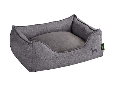 Hunter Hundesofa Boston M Grå – Klassisk Hundeseng med Vendbar Inderpude
