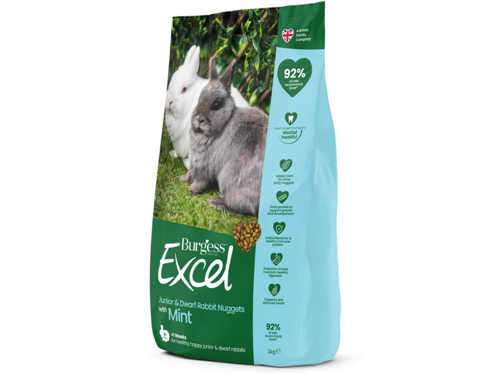  Burgess Exel Dværg/Junior Kanin m/mint 3 kg