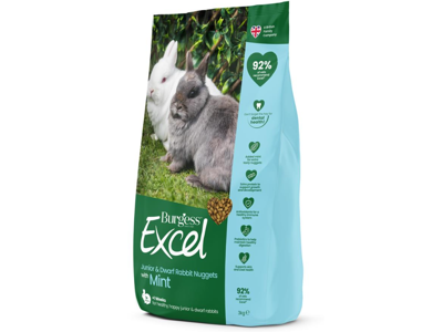  Burgess Exel Dværg/Junior Kanin m/mint 3 kg