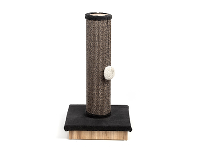 Kradsetræ Ecomfy Basic 59 cm – Sort/Træ med Sisalsøjle og Legebold