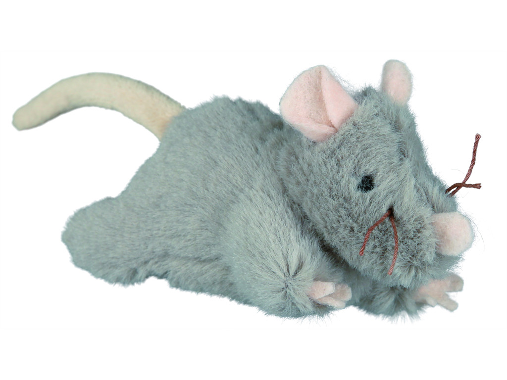 Mus m. catnip og lyd 15cm.