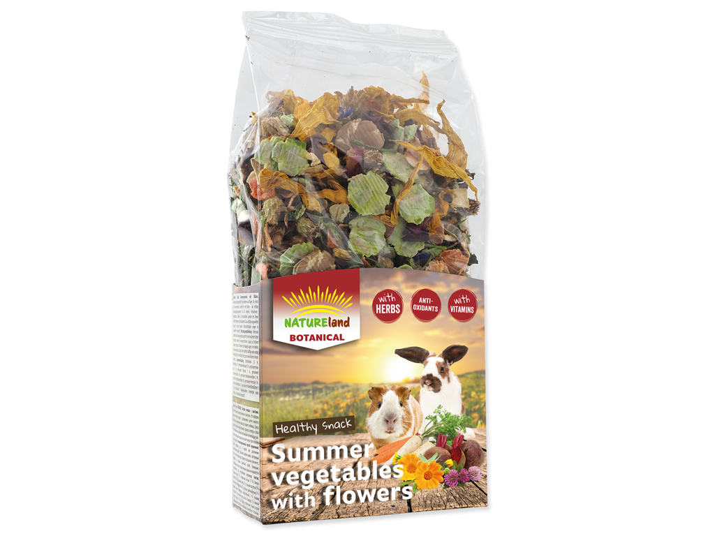 Nature land botaniske sommergrønsager med blomster 100g