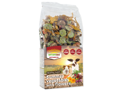 Nature land botaniske sommergrønsager med blomster 100g