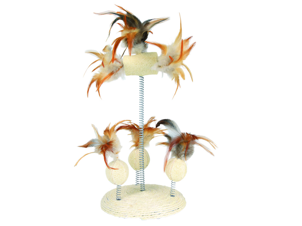 FJERLEGETØJ M. FJEDER PÅ SISALFOD
